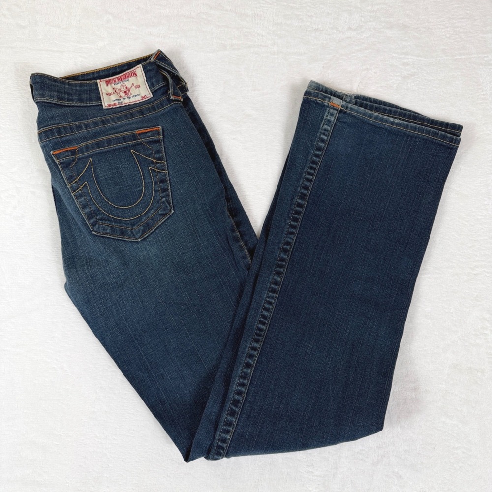 True Religion Tori Bootcut Jeans‎ Dark Wash Blue Denim Mens Size 29 Made in USA